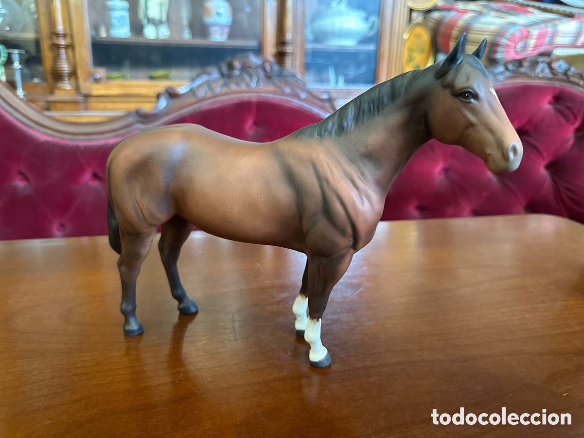 Antig&uuml;edades: CABALLO DE CARRERAS REALIZADO EN PORCELANA. BESWICK POTTERY, STAFFORDSHIRE. SEMENTAL. QUARTER HORSE