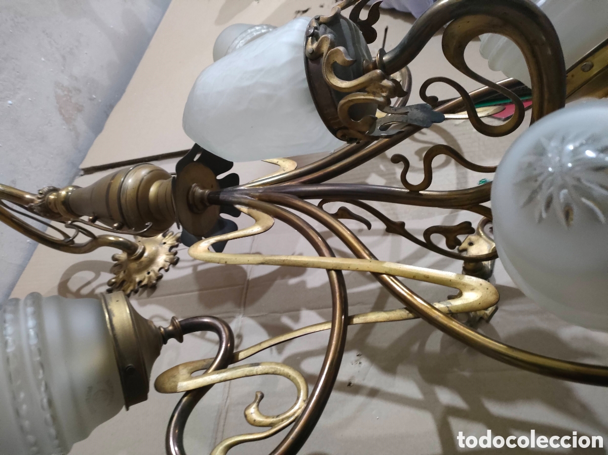 Antig&uuml;edades: Lampara-aplique modernista - Foto 2