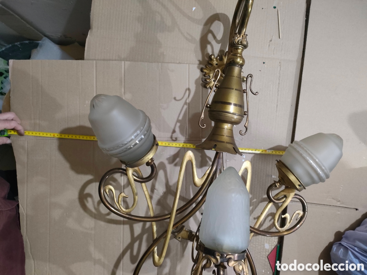 Antig&uuml;edades: Lampara-aplique modernista - Foto 4