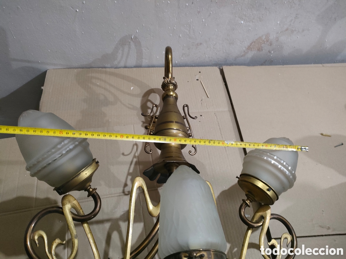 Antig&uuml;edades: Lampara-aplique modernista - Foto 5
