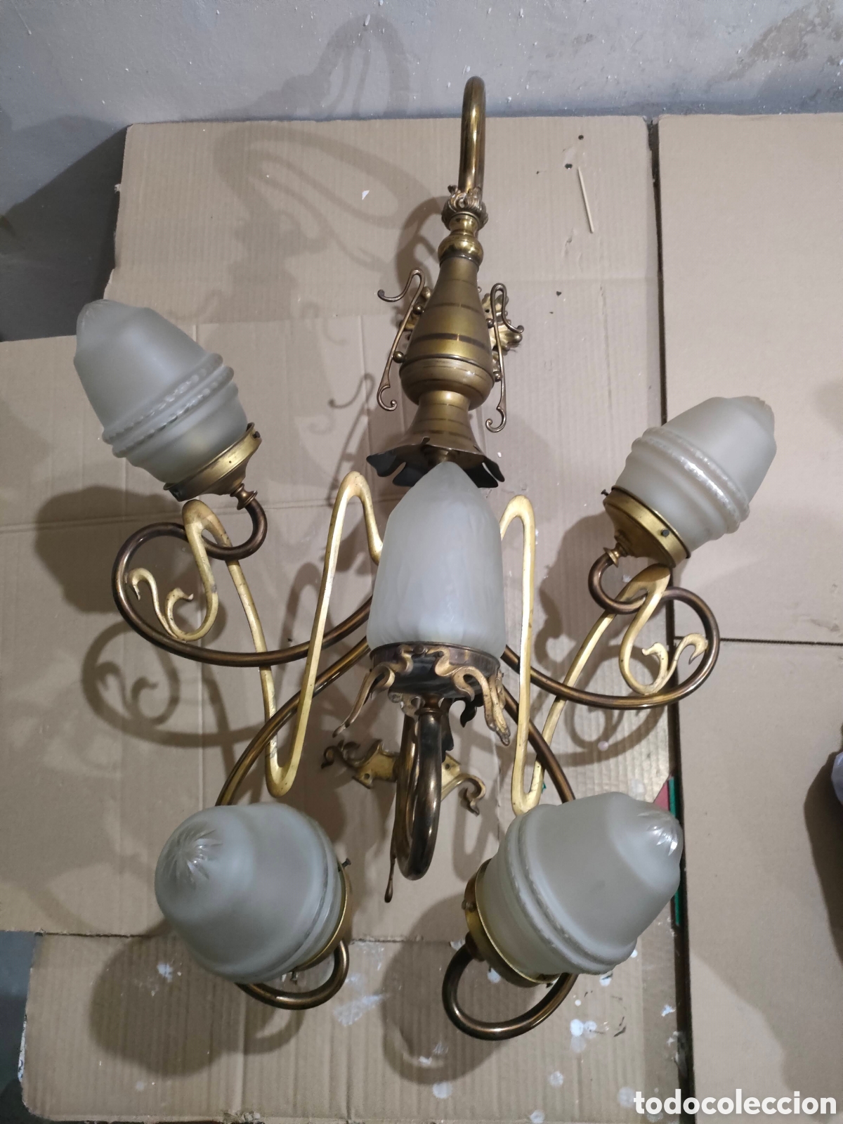Antig&uuml;edades: Lampara-aplique modernista