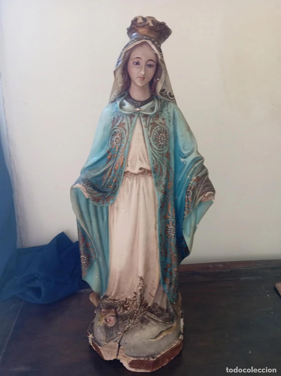 Antig&uuml;edades: Estatua Virgen Mar&iacute;a Antigua