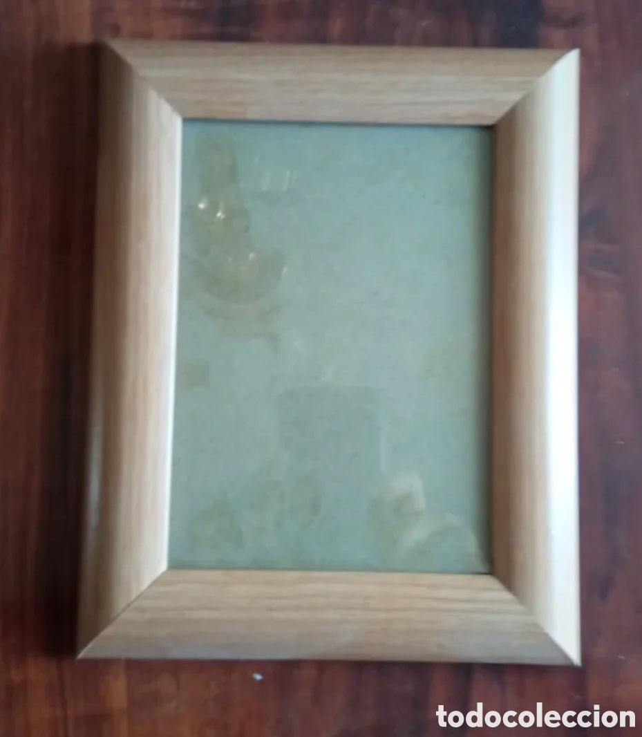 Antig&uuml;edades: Marco de madera con cristal 18x24cm