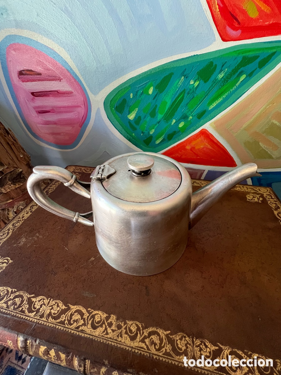 Antig&uuml;edades: Antigua cafetera con punzones plata - Foto 3
