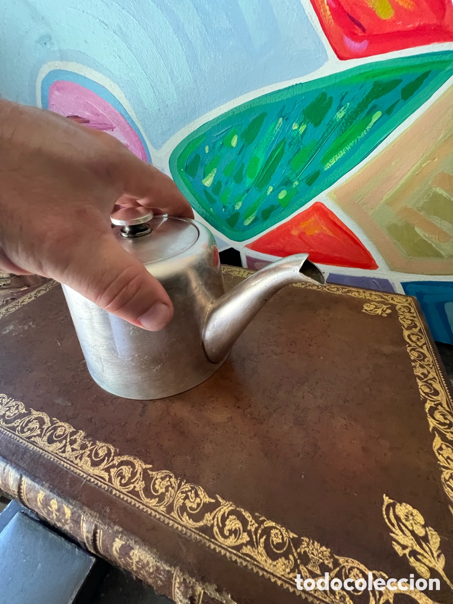 Antig&uuml;edades: Antigua cafetera con punzones plata - Foto 5