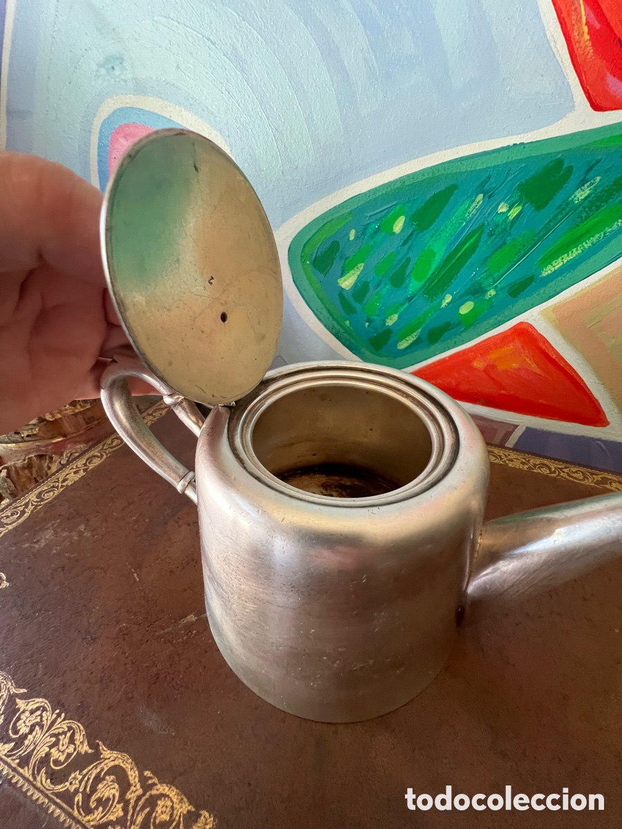 Antig&uuml;edades: Antigua cafetera con punzones plata - Foto 6