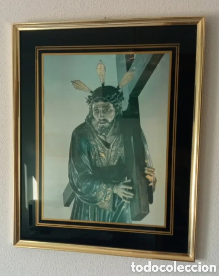 Antig&uuml;edades: Cuadro Cristo portando la cruz. Medidas 45x54