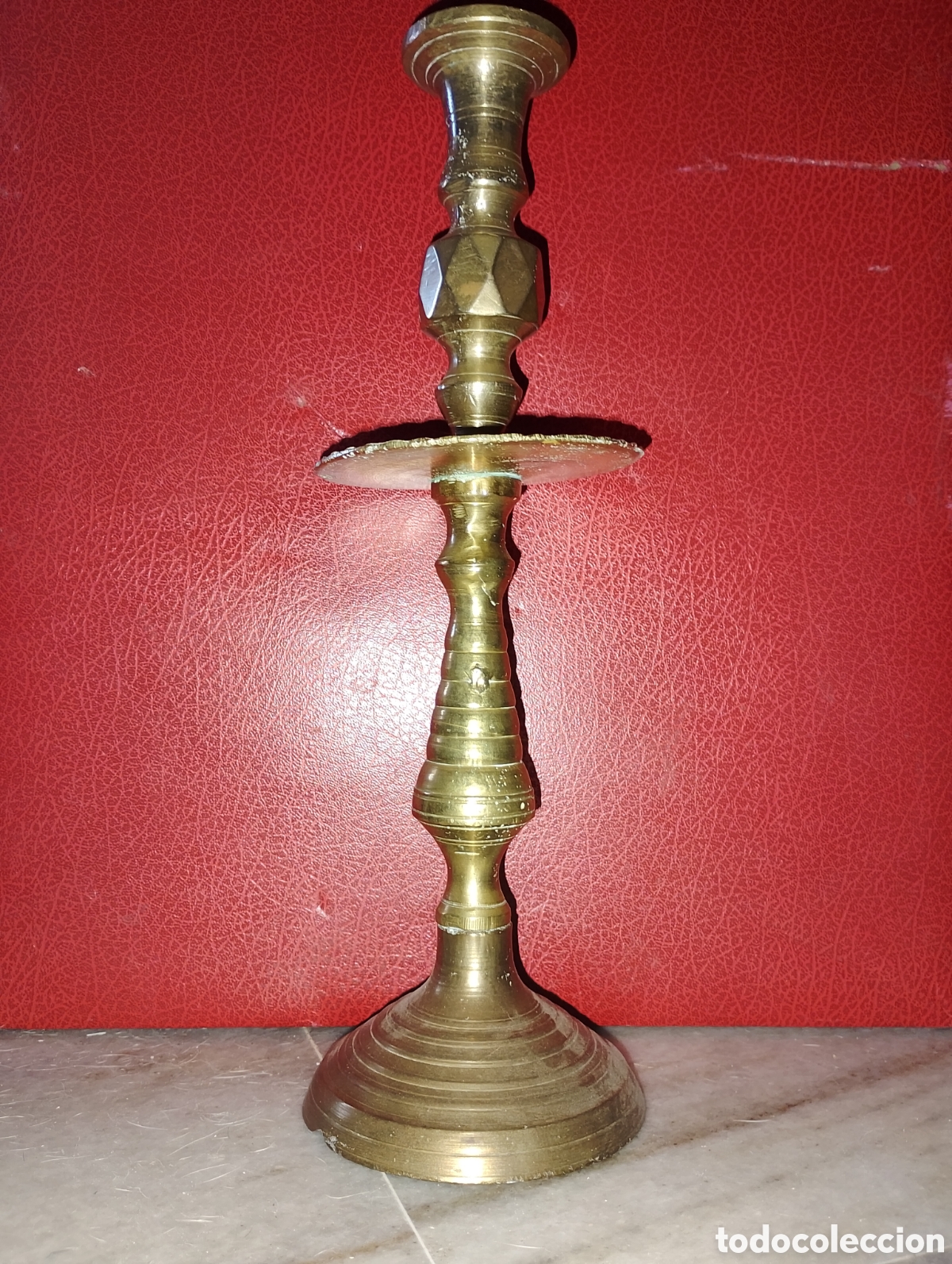 Antig&uuml;edades: Antiguo Pie de Bronce Macizo para L&aacute;mpara o Candelabro &ndash; Listo para Cablear&rdquo;