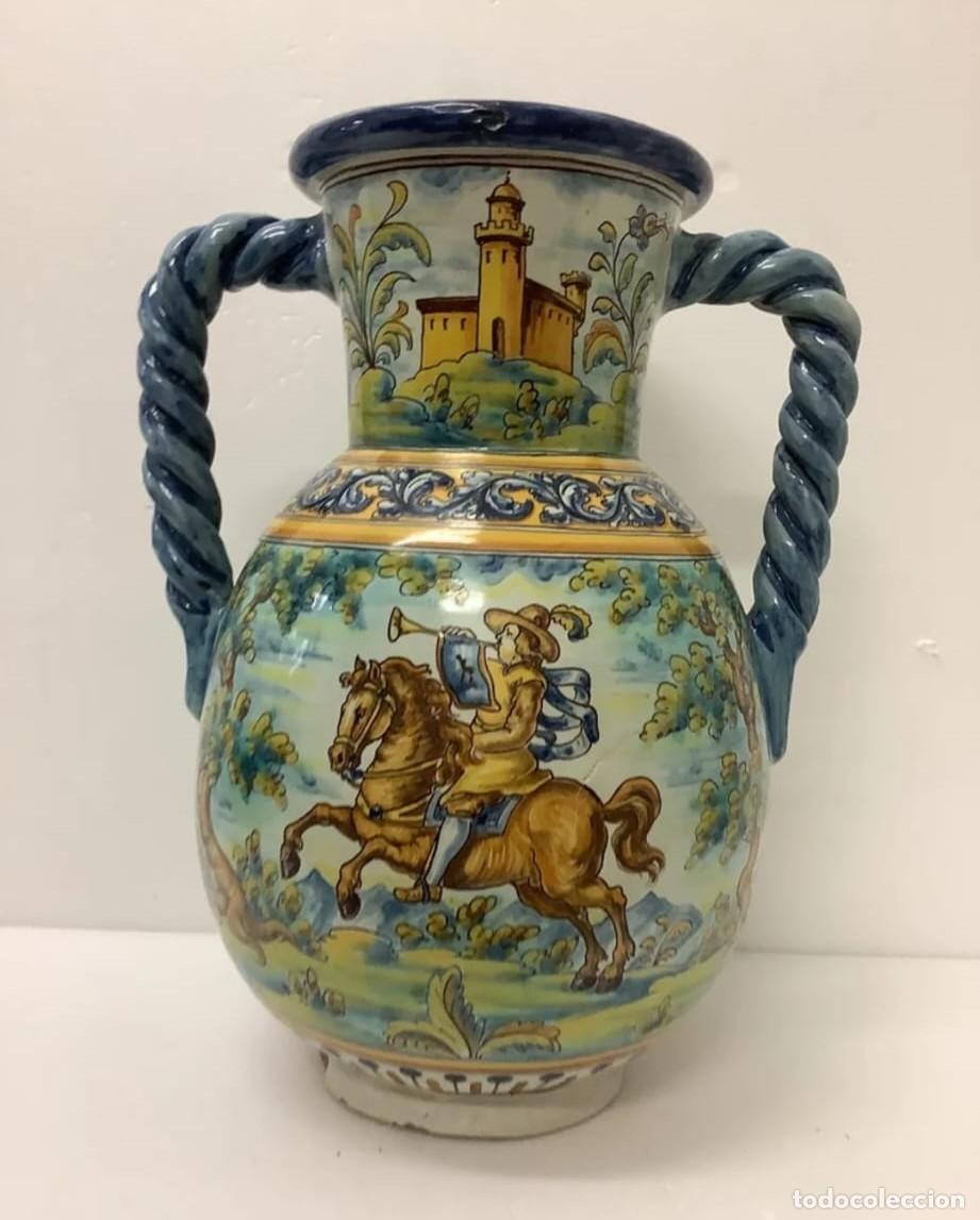 Antig&uuml;edades: BONITO Y ANTIGUA JARRA DE CERAMICA DE TALAVERA