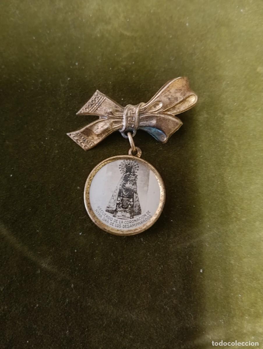 Antig&uuml;edades: RARO Y ANTIGUO BROCHE RECUERDO CORONACION VIRGEN DESAMPARADOS - ALMACENES REY D. JAIME VALENCIA 1923