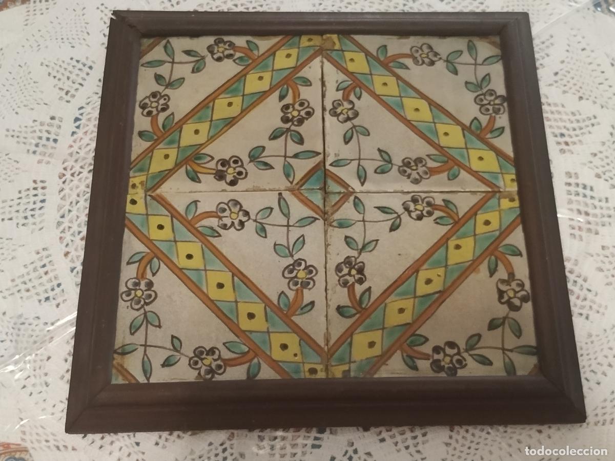 Antiguidades: Panel cuadro azulejos Valencia o Catalu&ntilde;a S. XIX