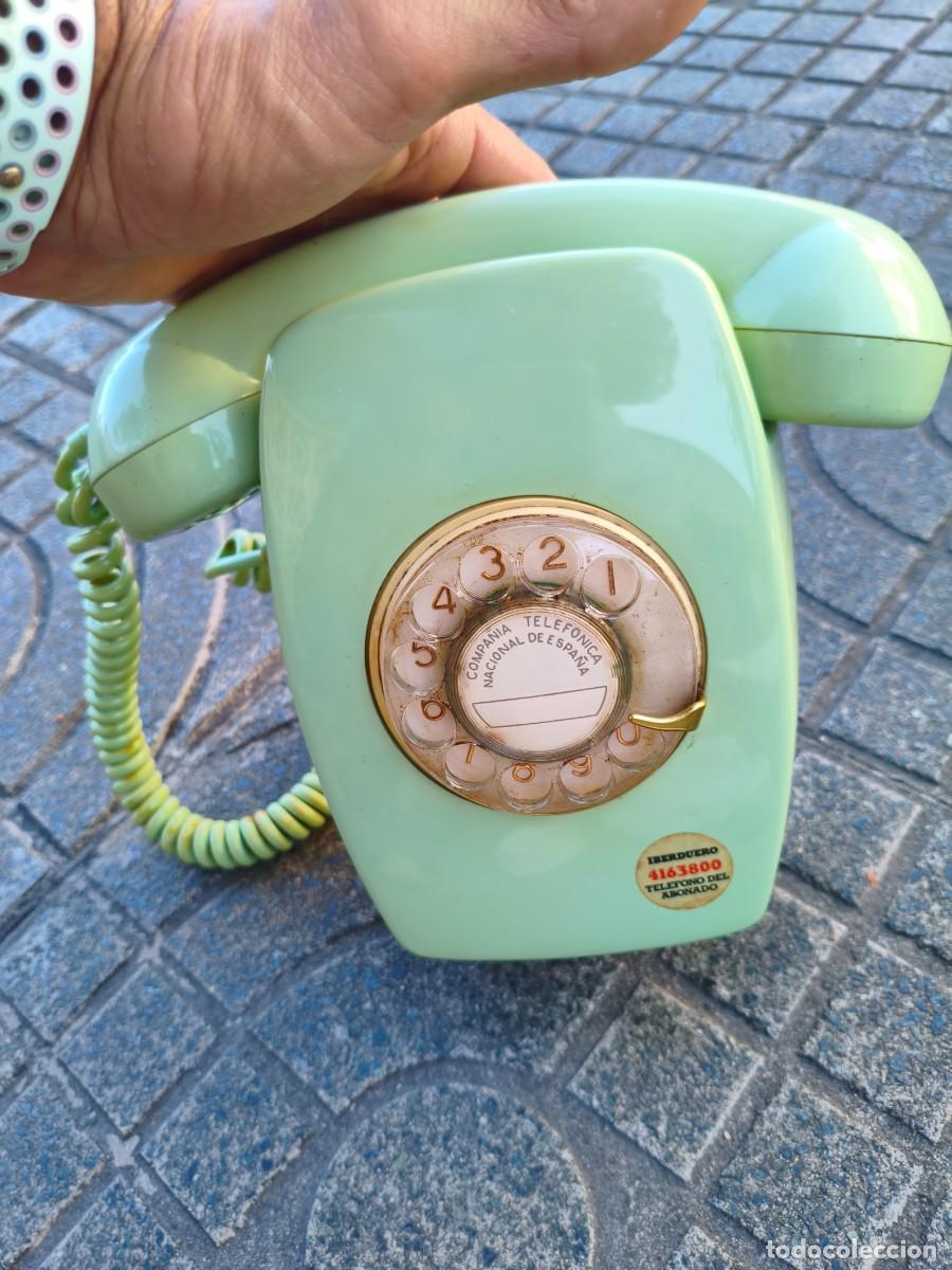 Antig&uuml;edades: Tel&eacute;fono antiguo CTNE verde