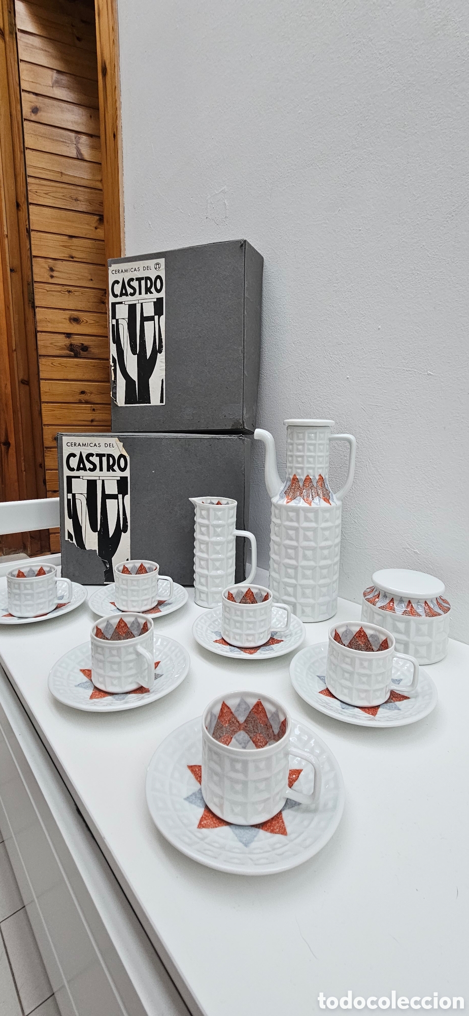 Antig&uuml;edades: Juego caf&eacute; portomar&iacute;nico porcelana castro sargadelos