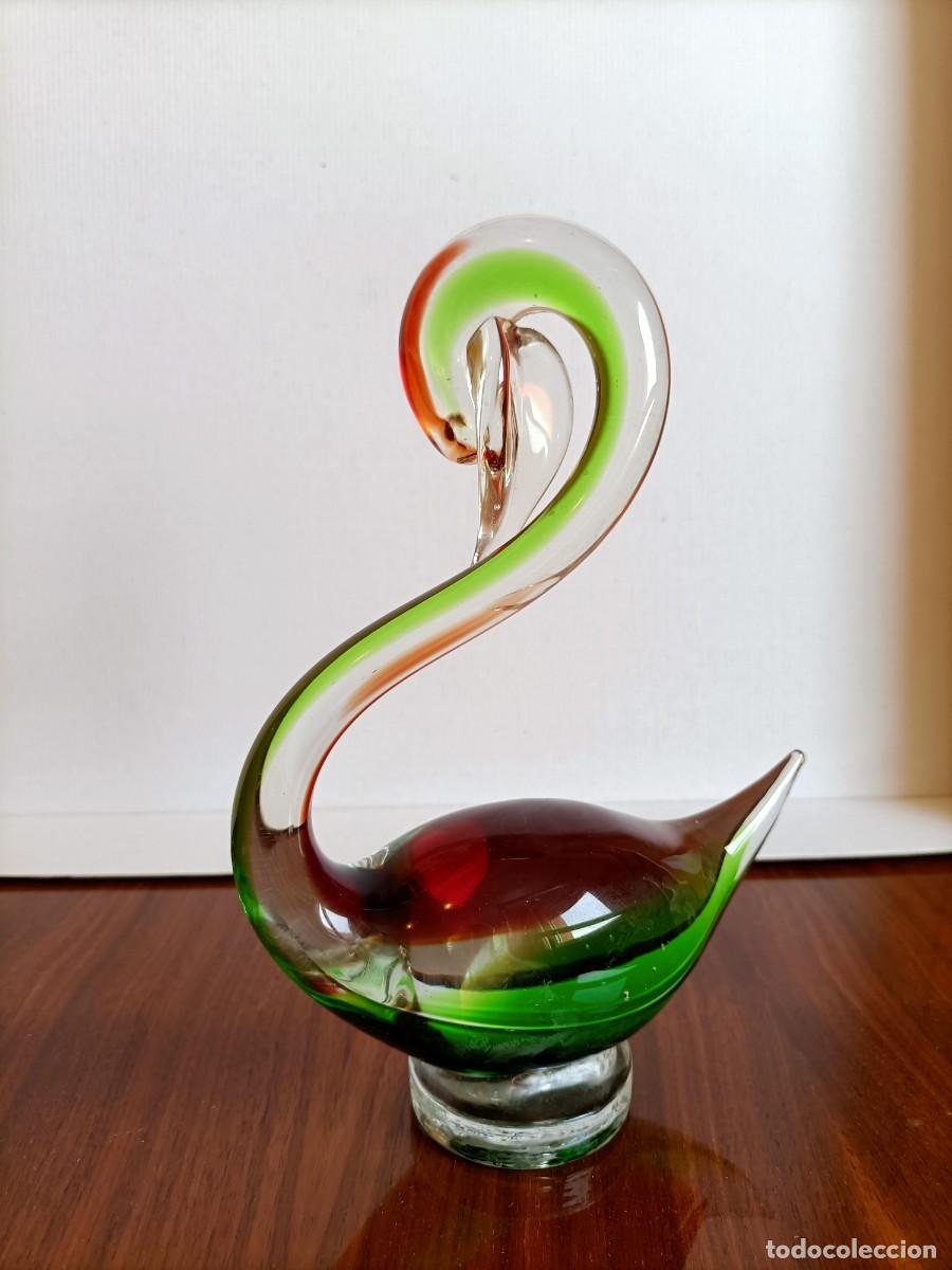 Antig&uuml;edades: Cisne de cristal de Murano - Foto 2