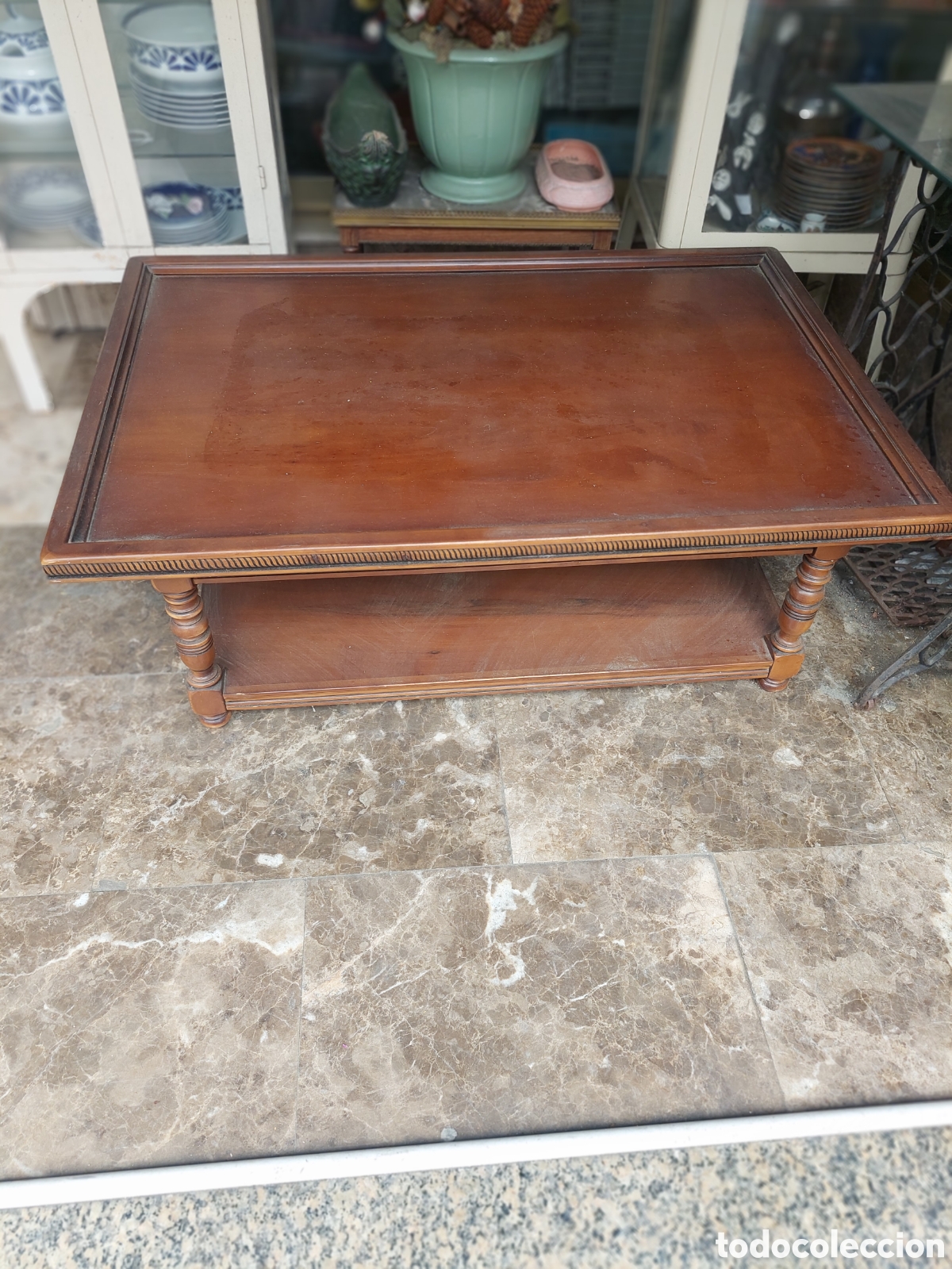 Antiguidades: GRAN MESA DE SALON DE MADERA VINTAGE