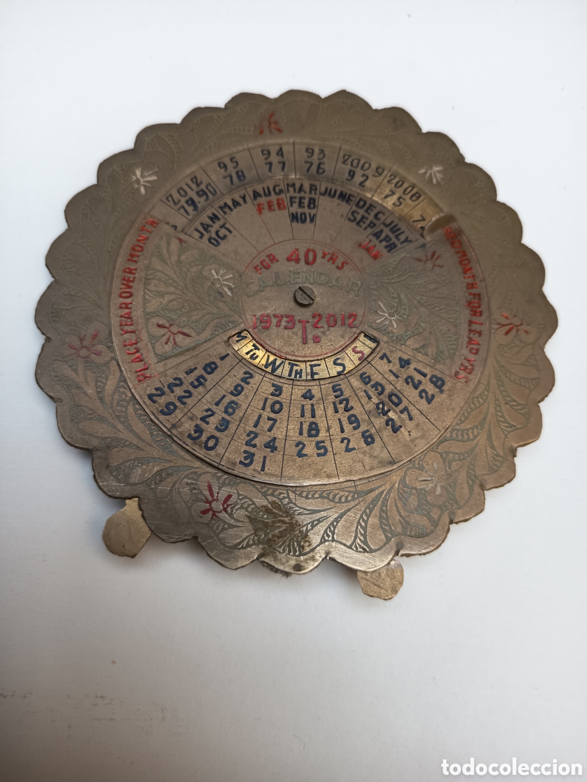 Antig&uuml;edades: Calendario perpetuo metal