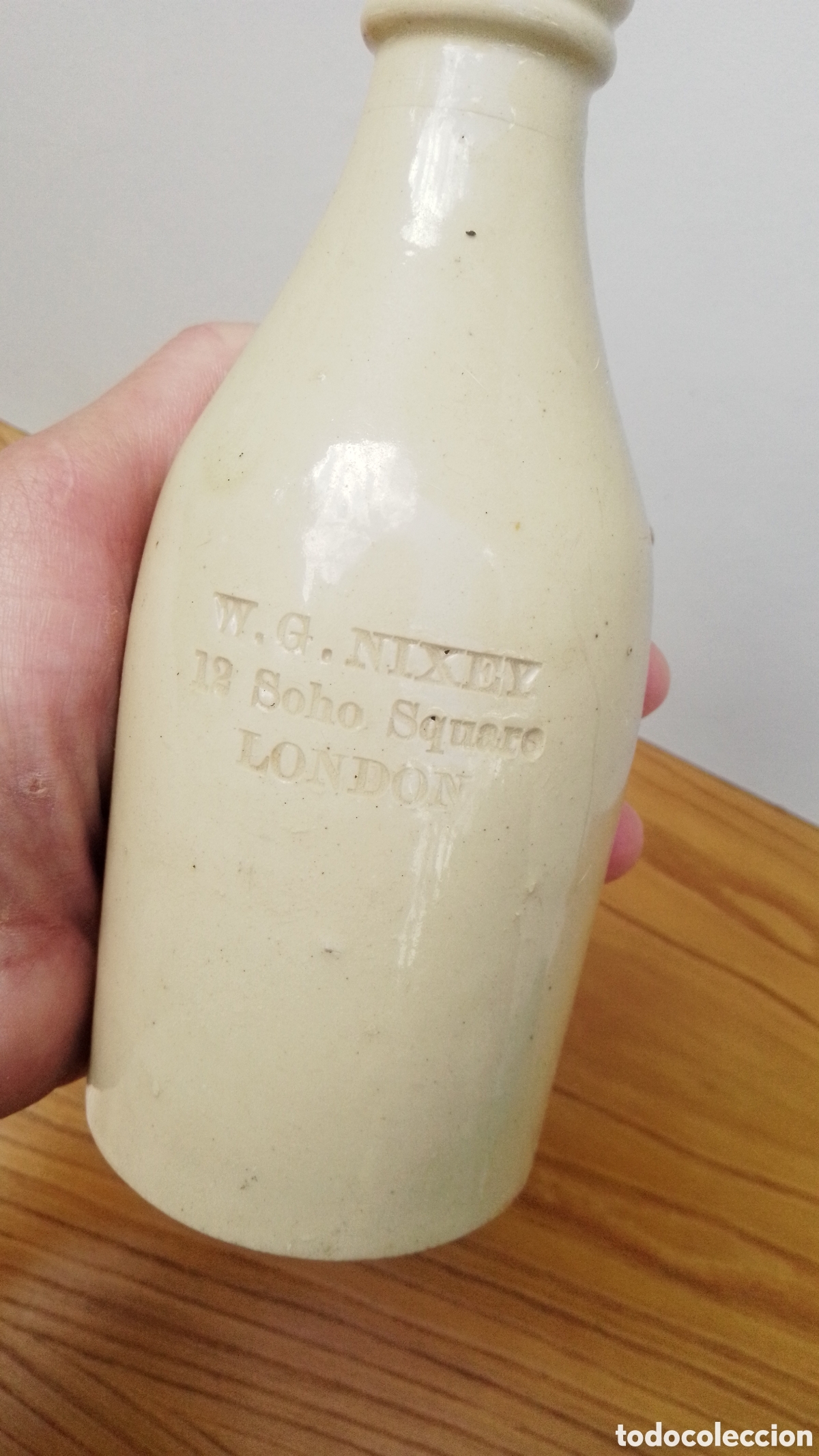 Antig&uuml;edades: ANTIGUA BOTELLA INGLESA DE TINTA FABRICADA EN GRES - Foto 5