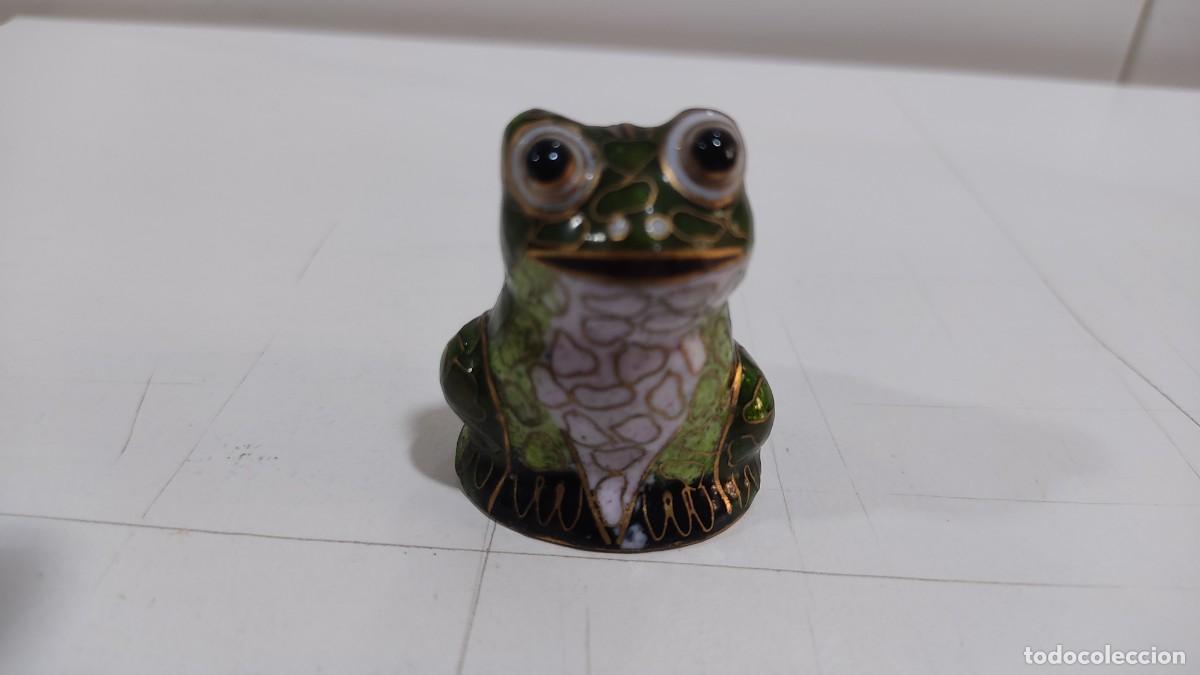 Antig&uuml;edades: 1233 RANA CHINA, REALIZADA EN CLOISONNE, A&Ntilde;OS 80