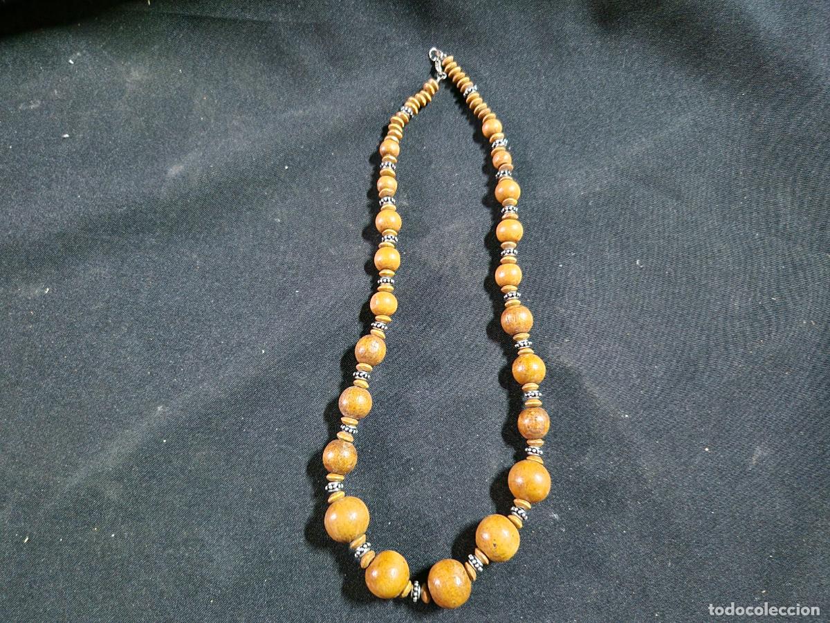 Antig&uuml;edades: BONITO COLLAR DE MADERA VINTAGE.