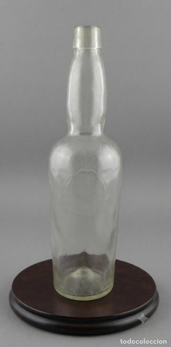 Antiques: BOTELLA CON GRABADO BERNAL