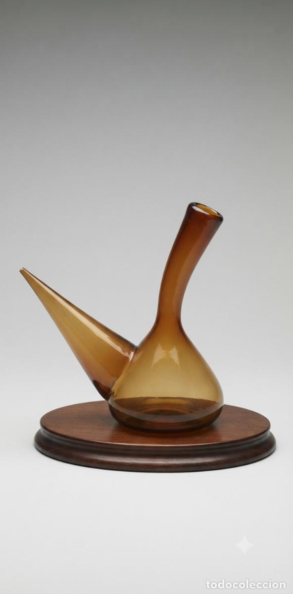 Antiques: PORR&Oacute;N VIDRIO SOPLADO COLOR &Aacute;MBAR