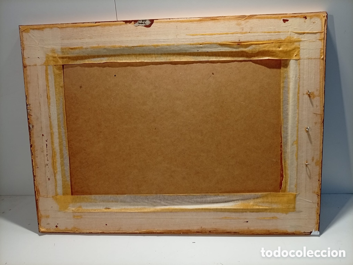 Antig&uuml;edades: .CUADRO &Oacute;LEO SOBRE TABLA CON MARCO - Foto 3