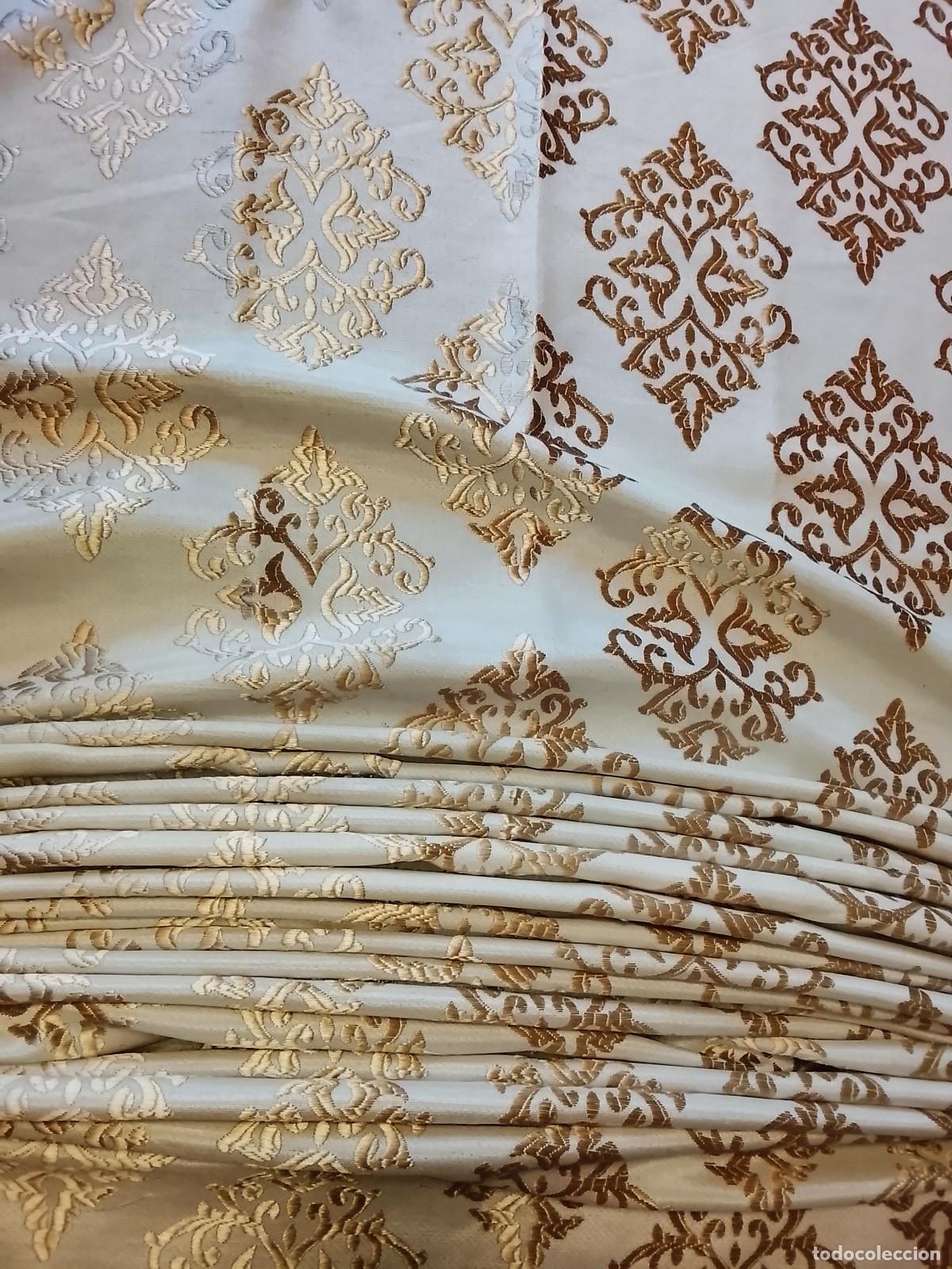 Antig&uuml;edades: 245 X 70 TELA BROCADO DAMASCO IDEAL TOCADO DE VIRGEN SAYA TRAJE MANTO SEMANA SANTA