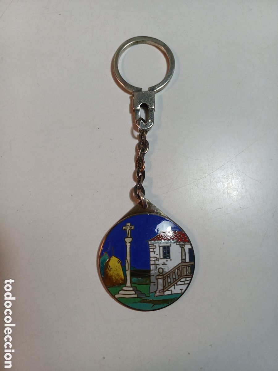 Antig&uuml;edades: Llavero de plata Esmalte firmado joyer&iacute;a Hern&aacute;ndez Vigo