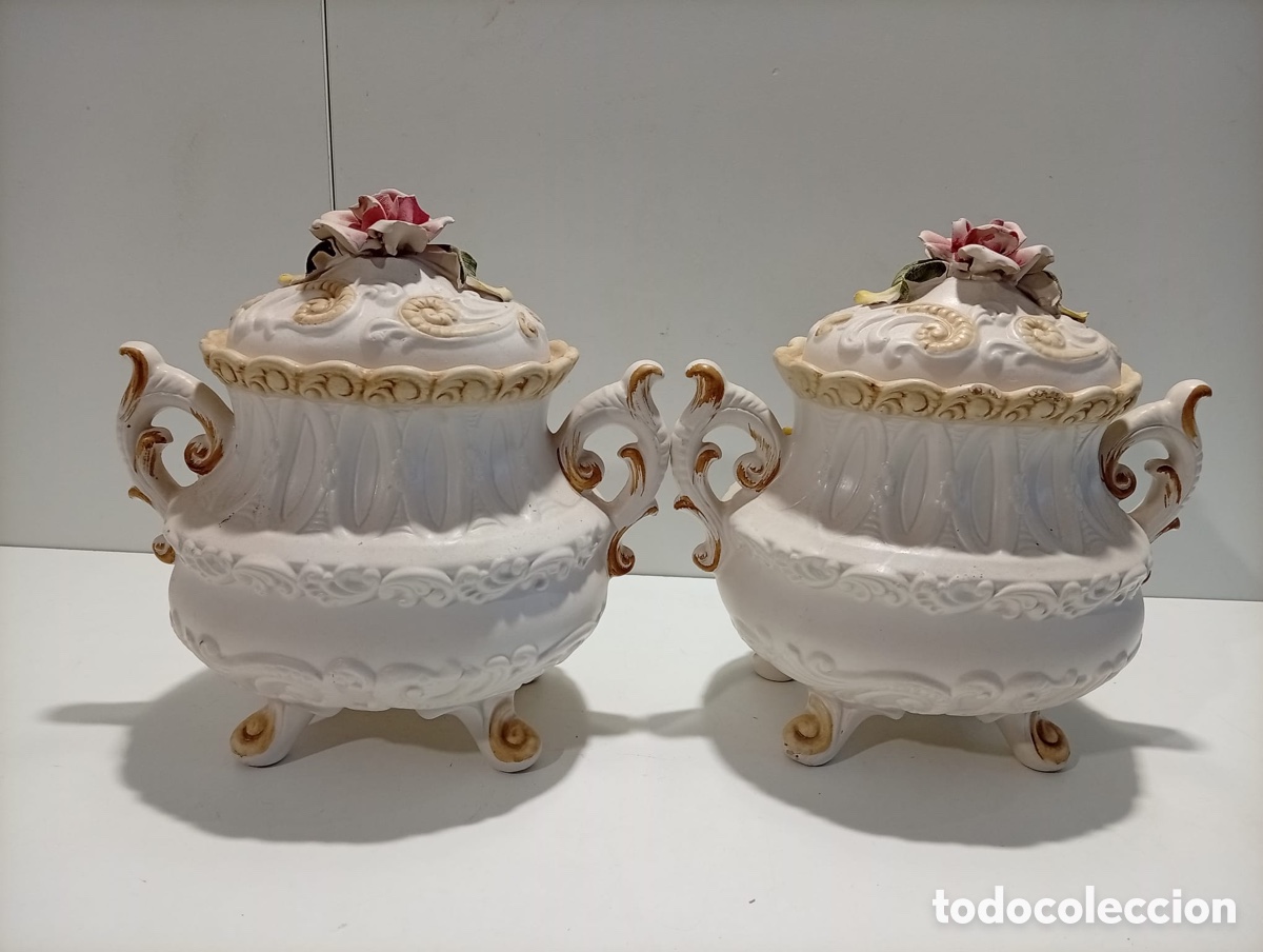 Antig&uuml;edades: . DOS SOPERAS DECORATIVAS DE CER&Aacute;MICA. - Foto 2