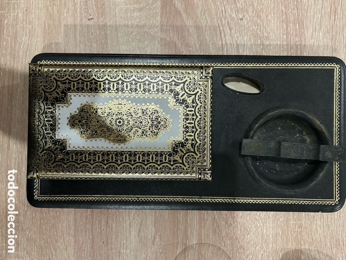 Antig&uuml;edades: Cinzeiro com Caixa Porta-Cigarros Vintage AMBAR &ndash; Completo com Caixa Original