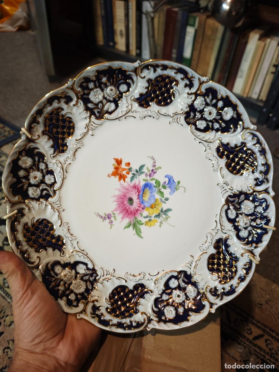 Antig&uuml;edades: Plato Meissen Prunkteller porcelana alemana
