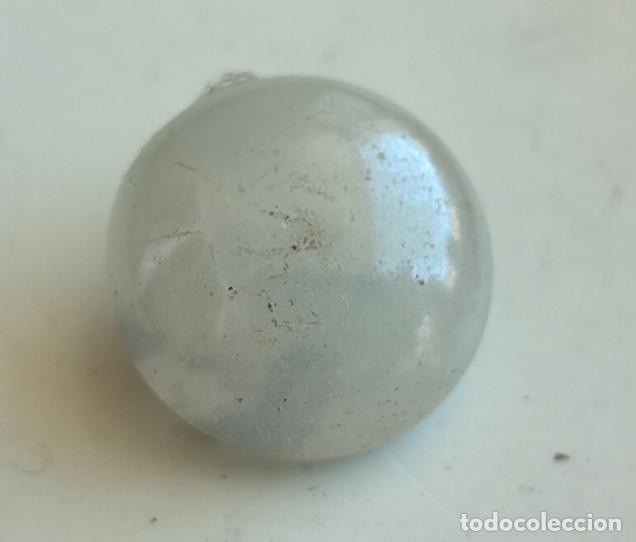 Antig&uuml;edades: BOTON ANTIGUO DE CRISTAL BLANCO, SIGLO XIX, 14 MM