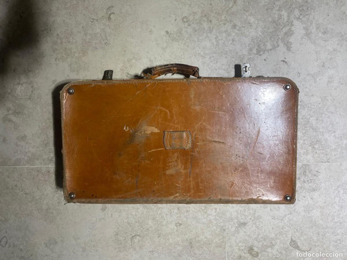 Antig&uuml;edades: Maleta de cuero antigua