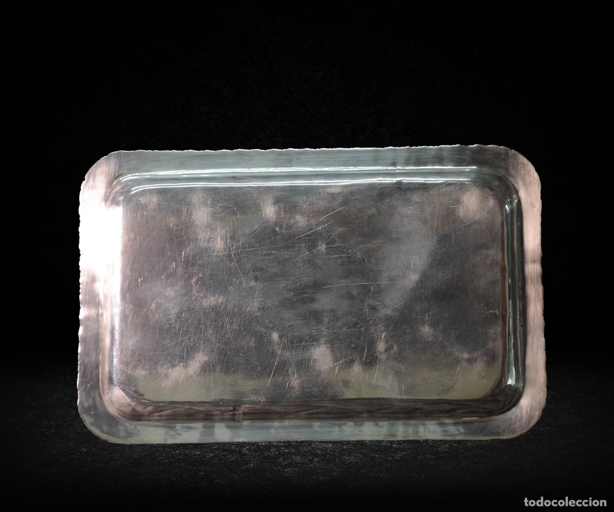 Antig&uuml;edades: BANDEJA RECTANGULAR EN PLATA ESPA&Ntilde;OLA LEY 925