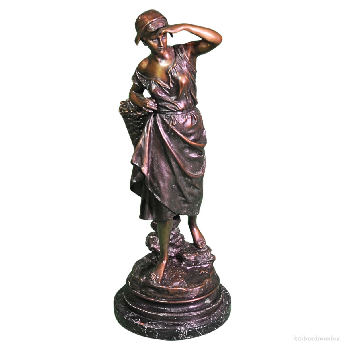 Antig&uuml;edades: Escultura de Bronce_La Recolectora_de Eutrope Bouret