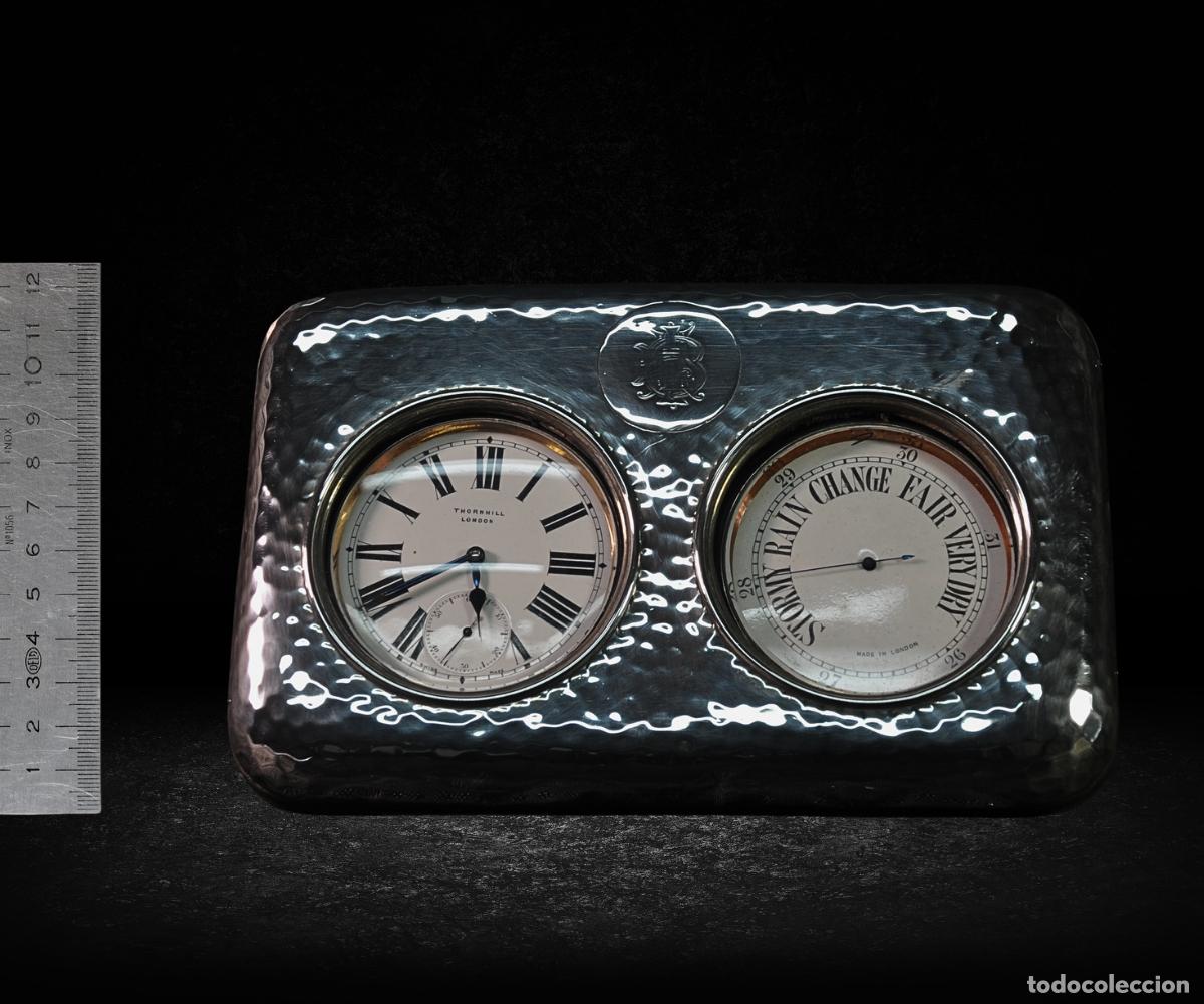 Antig&uuml;edades: RELOJ Y BAR&Oacute;METRO THORNHILL LONDON DE PLATA