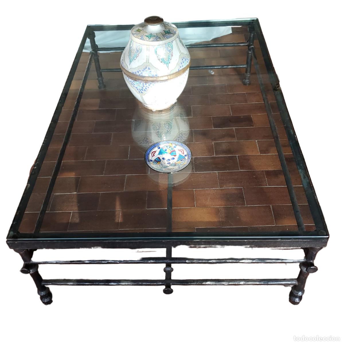 Oggetti Antichi: Mesa de hierro forjado y cristal