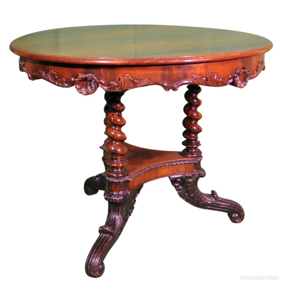 Antig&uuml;edades: Mesa auxiliar victoriana de estilo Renacimiento Jacobino