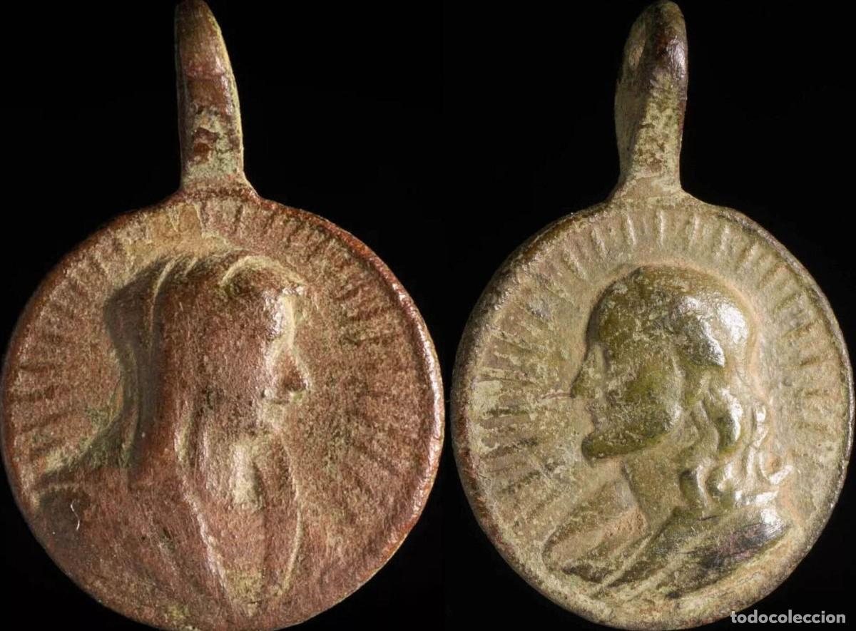 Antiques: Medal XVI-XVII centuries, Salvatoris Mundis / Mater Salvatoris - 25x17 mm