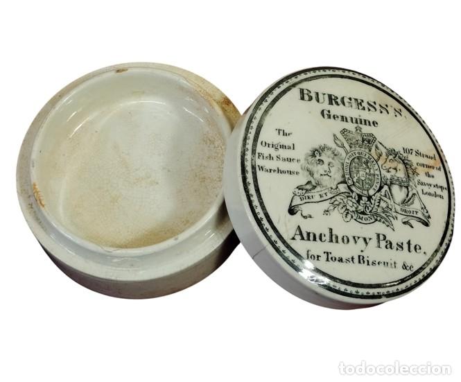 Antig&uuml;edades: POTE Y TAPA ANTIGUA PARA CONSERVAS. CER&Aacute;MICA CON ESTAMPADO DE TRANSFERENCIA. INGLATERRA. C. 1885