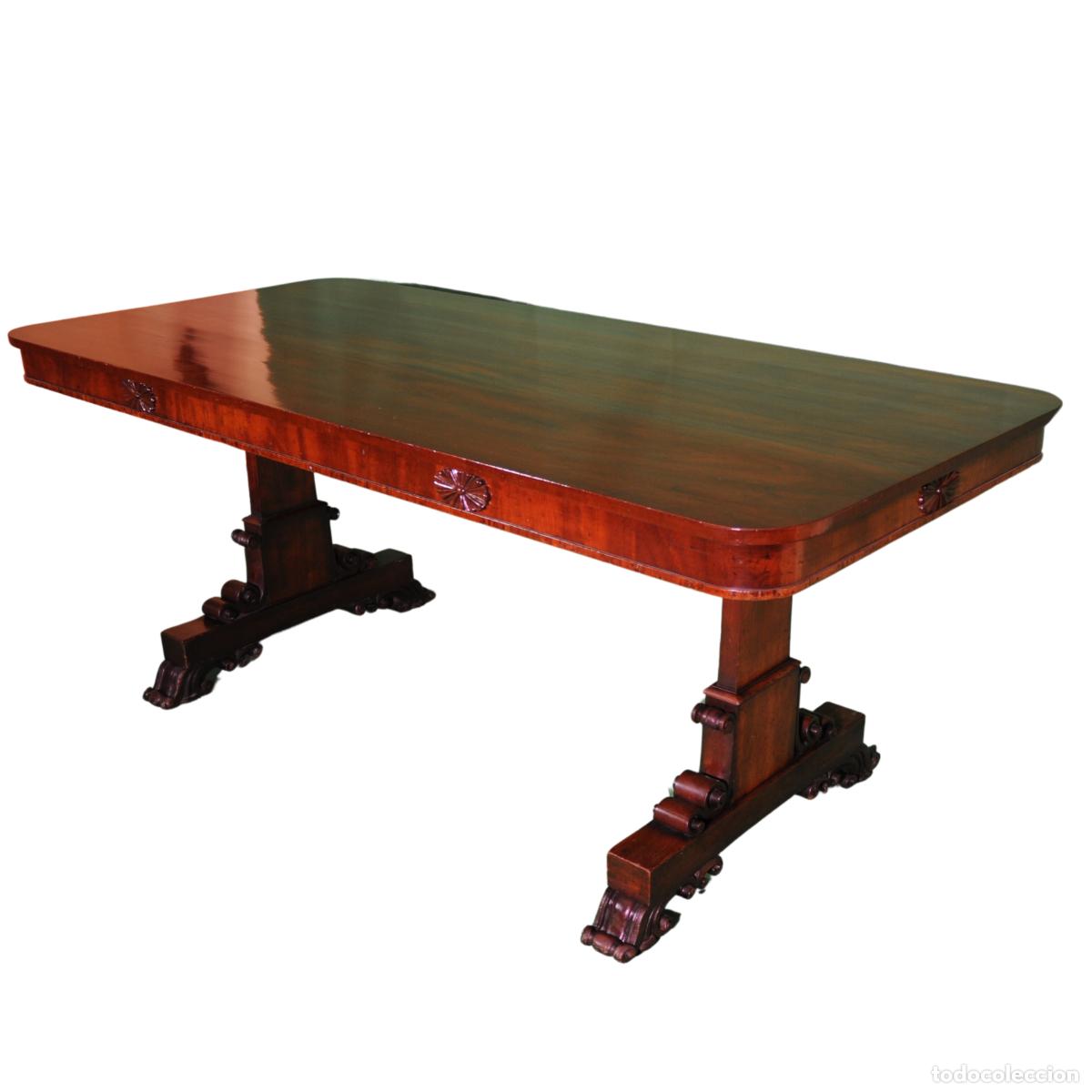 Antig&uuml;edades: Mesa Imperio con Patas de Lira - Foto 4