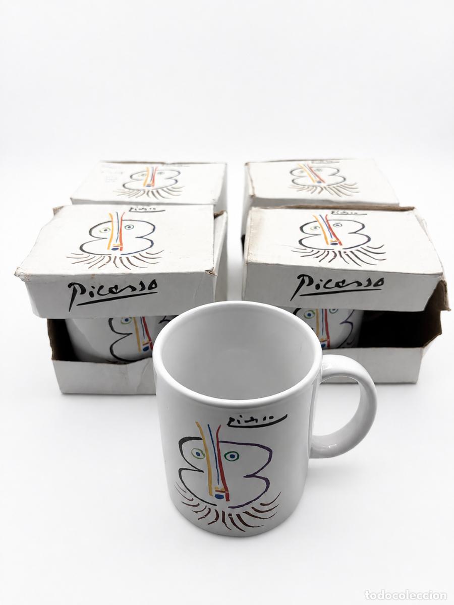 Antig&uuml;edades: LOTE DE 4 TAZAS. DISE&Ntilde;O PICASSO. VER FOTOS