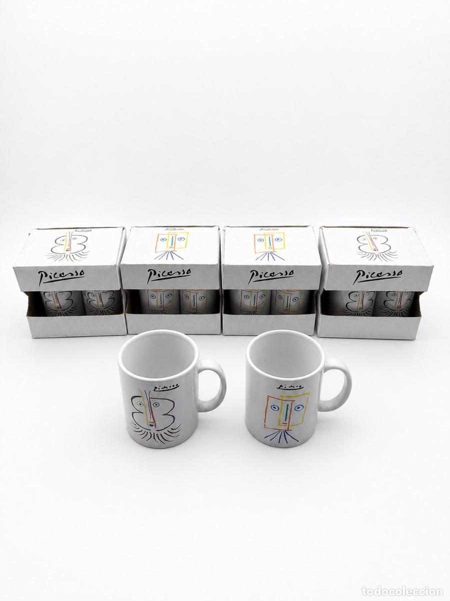 Antig&uuml;edades: LOTE DE 4 TAZAS. DISE&Ntilde;O PICASSO. 2 MODELOS DIFERENTES. VER FOTOS