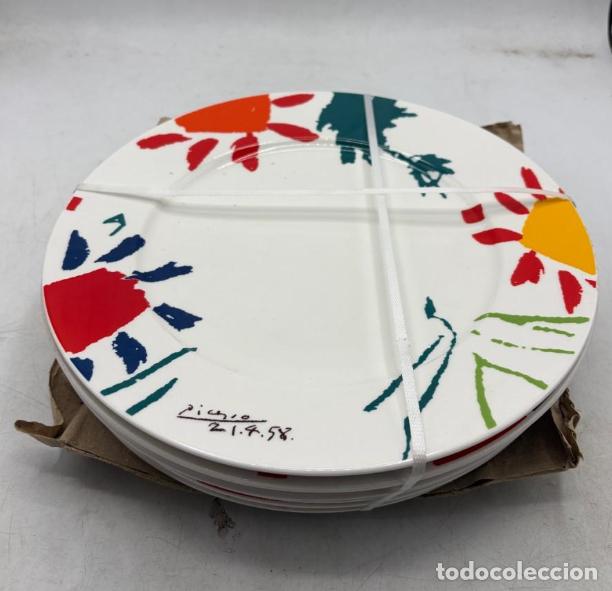 Antiguidades: LOTE DE 6 PLATOS LLANOS DE CER&Aacute;MICA. DISE&Ntilde;O PICASSO. VER FOTOS