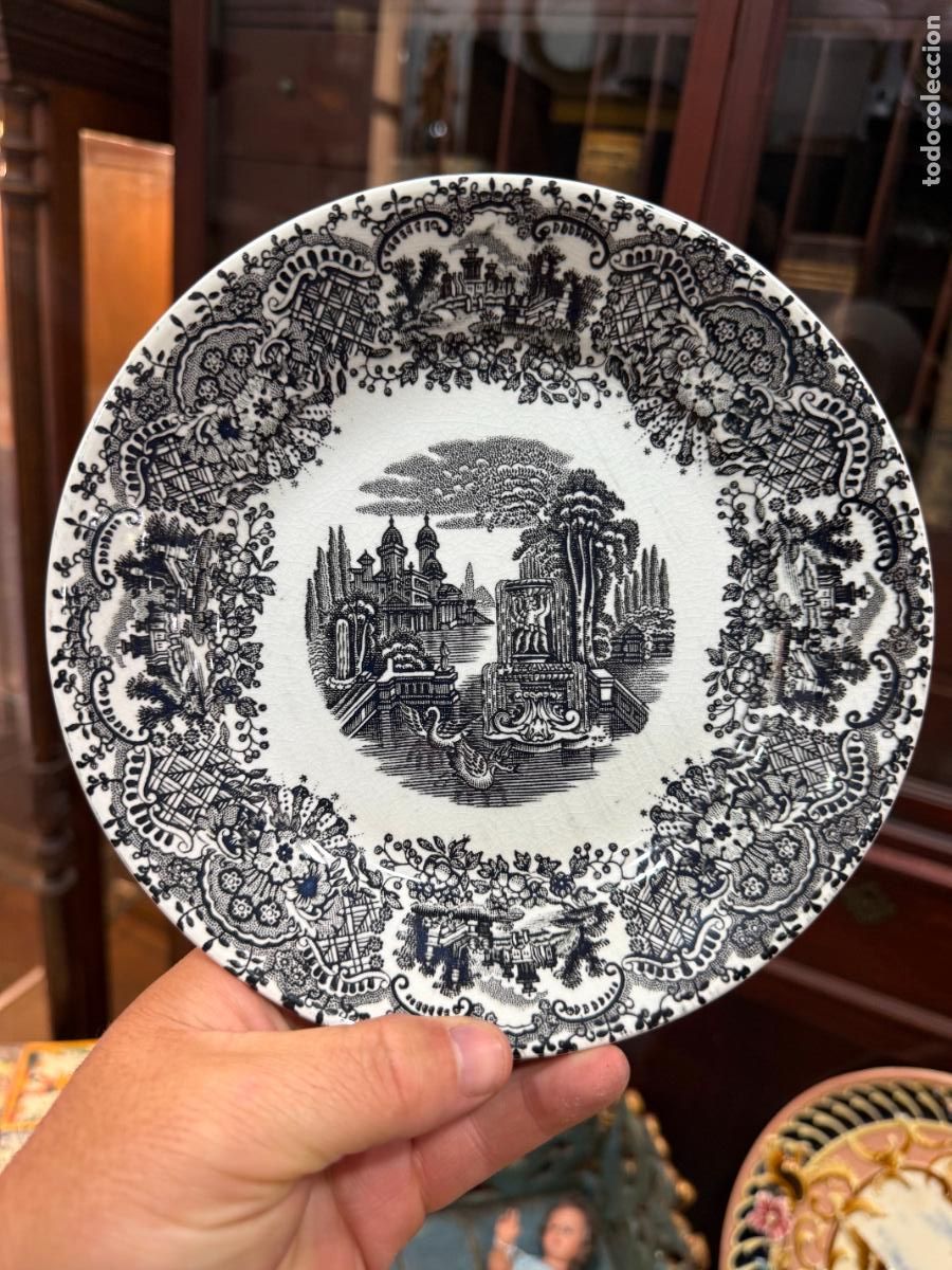 Antig&uuml;edades: PLATO HONDO CERAMICA LA CARTUJA PICKMAN - MEDIDA 19 CM