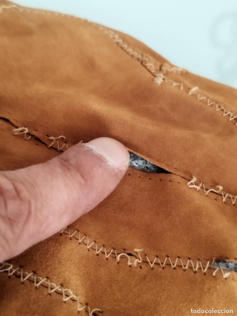 Antig&uuml;edades: Funda de coj&iacute;n patchwork de color marr&oacute;n. - Foto 5