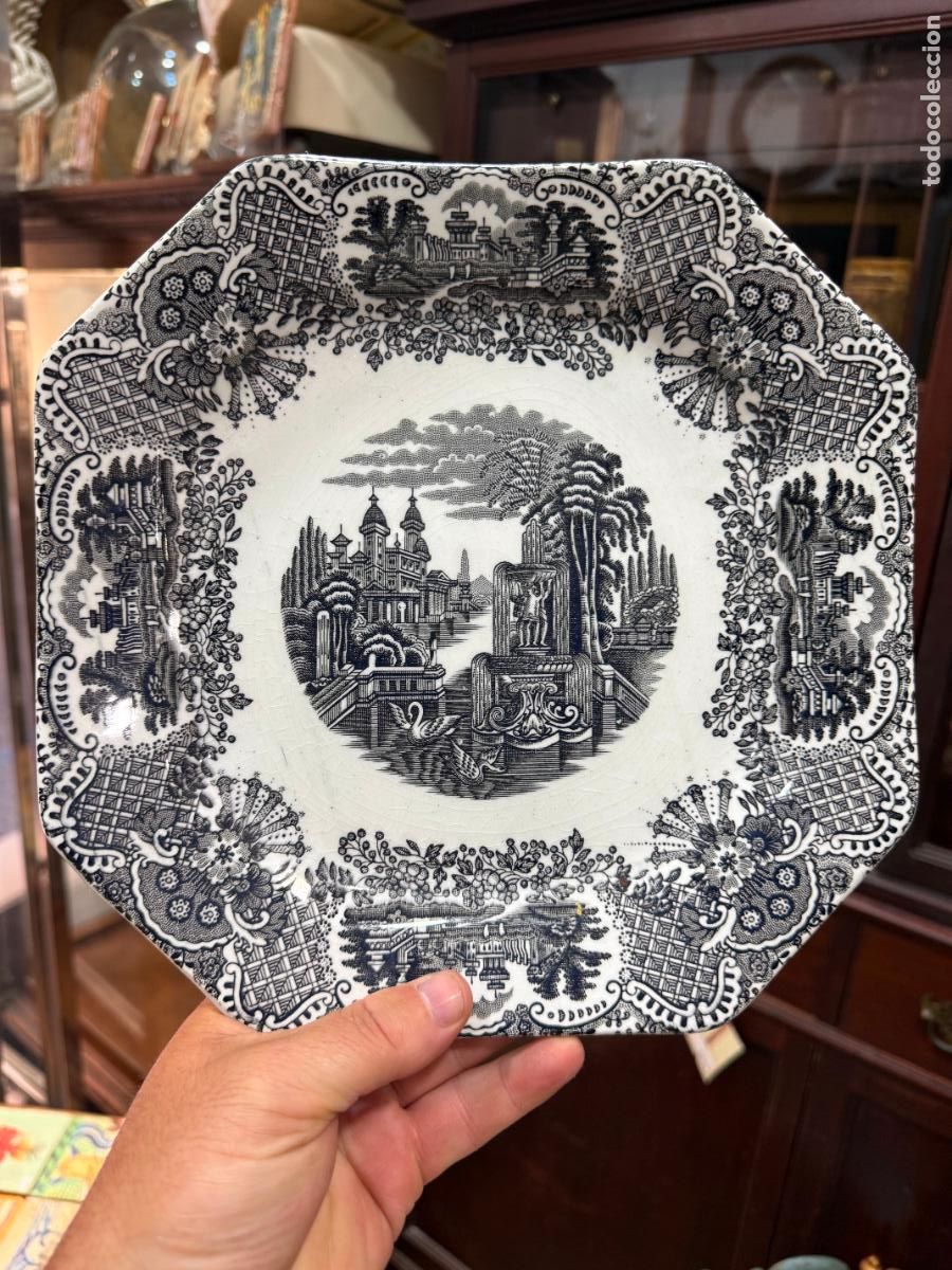 Antig&uuml;edades: BANDEJA CERAMICA LA CARTUJA PICKMAN - MEDIDA 25 CM