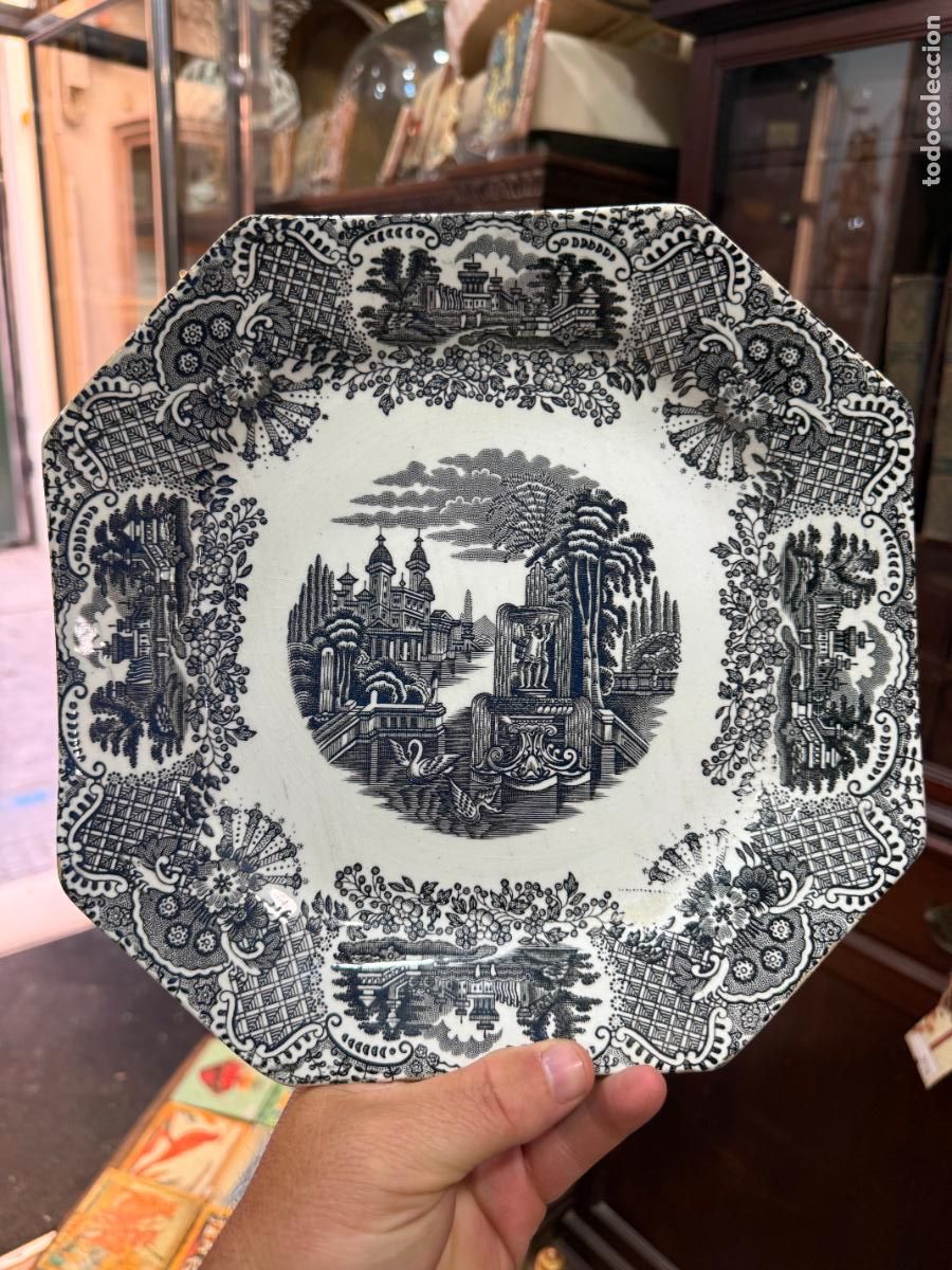 Antig&uuml;edades: BANDEJA CERAMICA LA CARTUJA PICKMAN - MEDIDA 25 CM