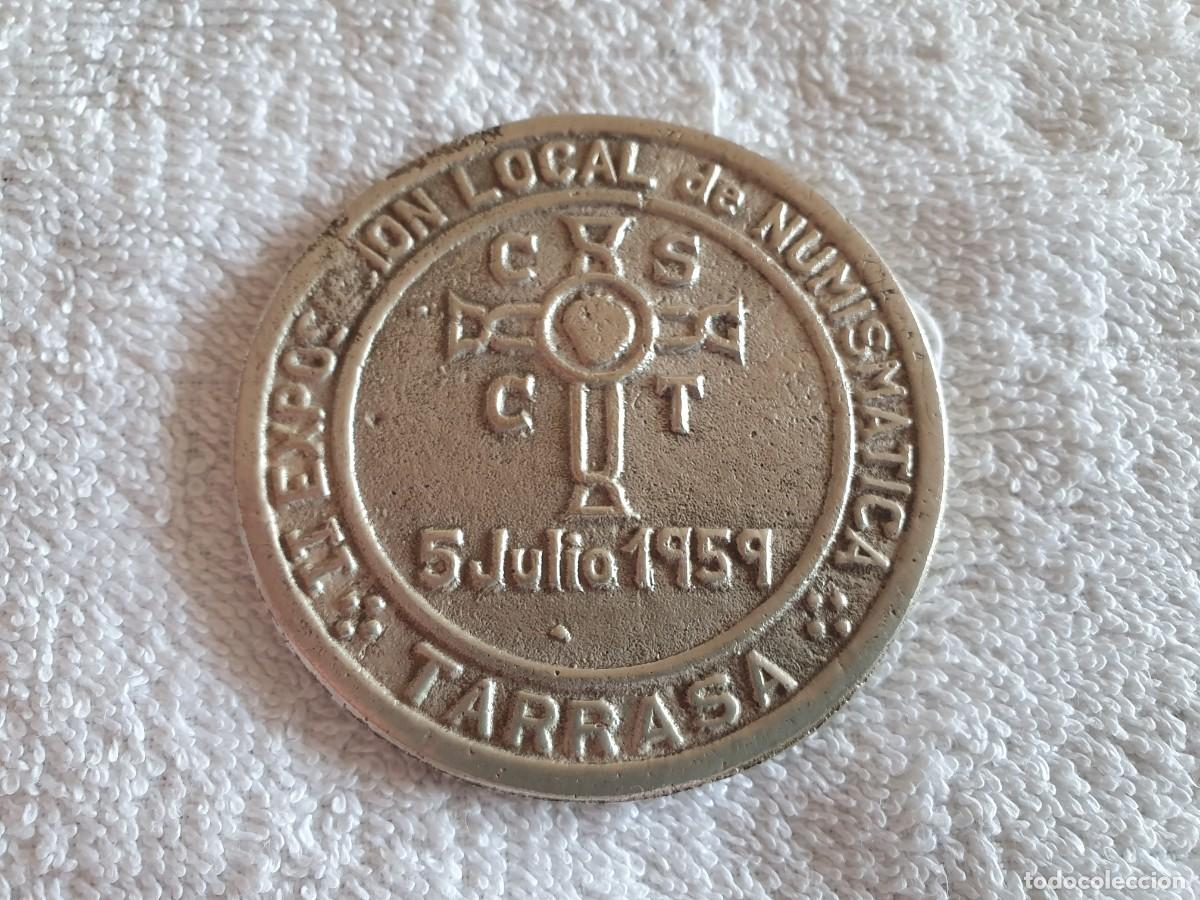 Antig&uuml;edades: Gran medalla de plata conmemorativa II exposicion local Terrassa 1959 - Tarrasa