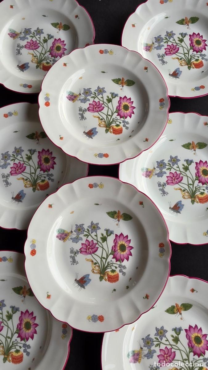 Antig&uuml;edades: Plato Hondo Porcelana Limoges Ch. Field Haviland &rdquo;Alt Meissen&rdquo; Vajilla Francesa Vintage de Lujo con